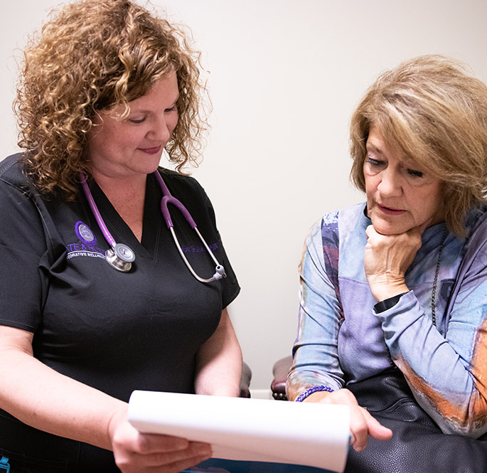 Health professional discussed paperwork with patient Health professional discussed paperwork with patient